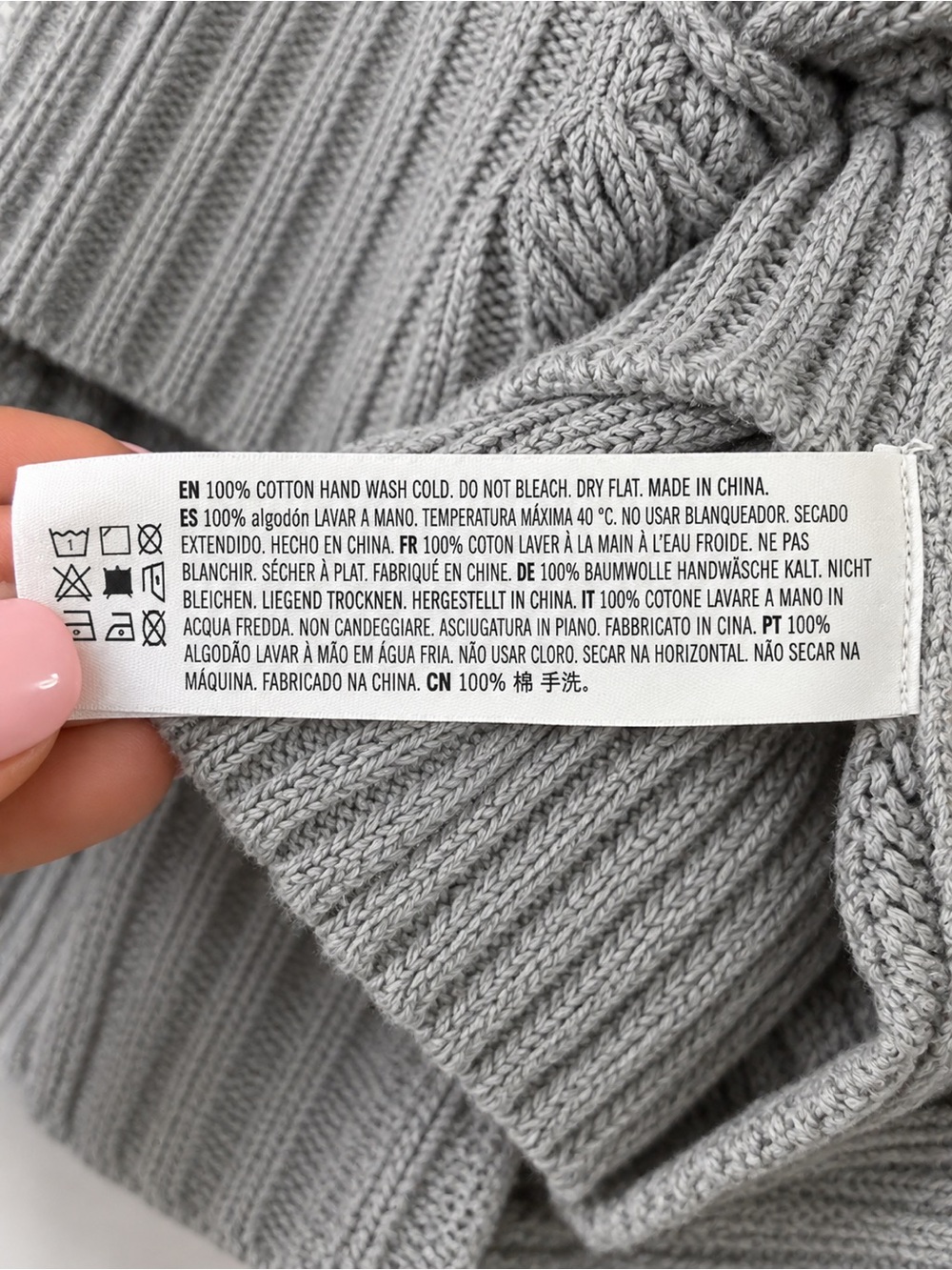 Gray Cable-Knit Ruffle-Sleeve Sweater - Picture 5 of 5